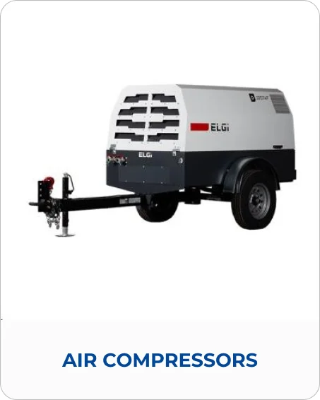 Air Compressors category card showing a towable ELGi diesel air compressor