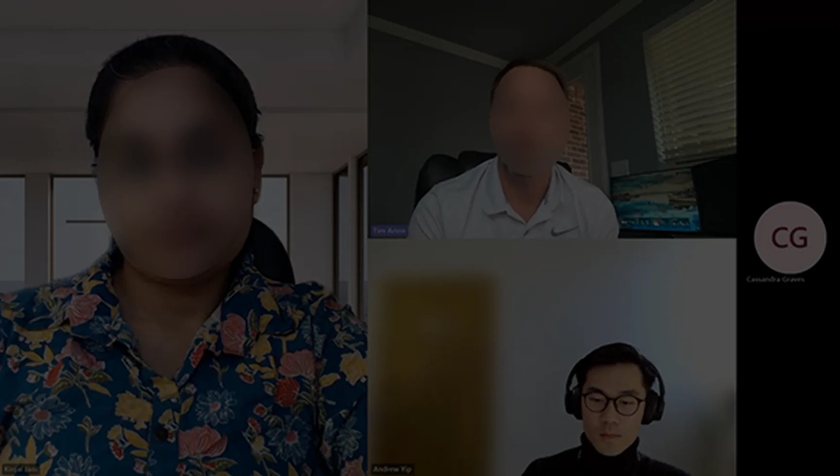 銷售總監 Tim Arion 於視像用戶訪談中的截圖,主題為 Source Portal