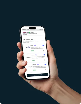 Yocale "Buy Now, Pay Later" payment option shown on a phone